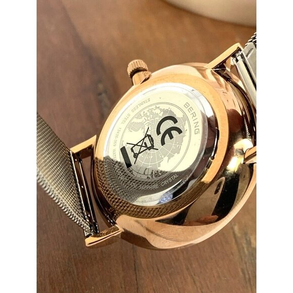 Bering Women's Watch 13436-369 Quartz Gray Dial Rose Gold Stainless Stee… - Picture 7 of 14